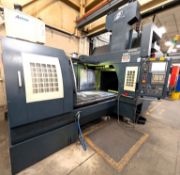 2013 JOHNFORD DMC-2100H CNC BRIDGE TYPE VERTICAL MACHINING CENTER, FANUC SERIES 31I-MODEL B CNC