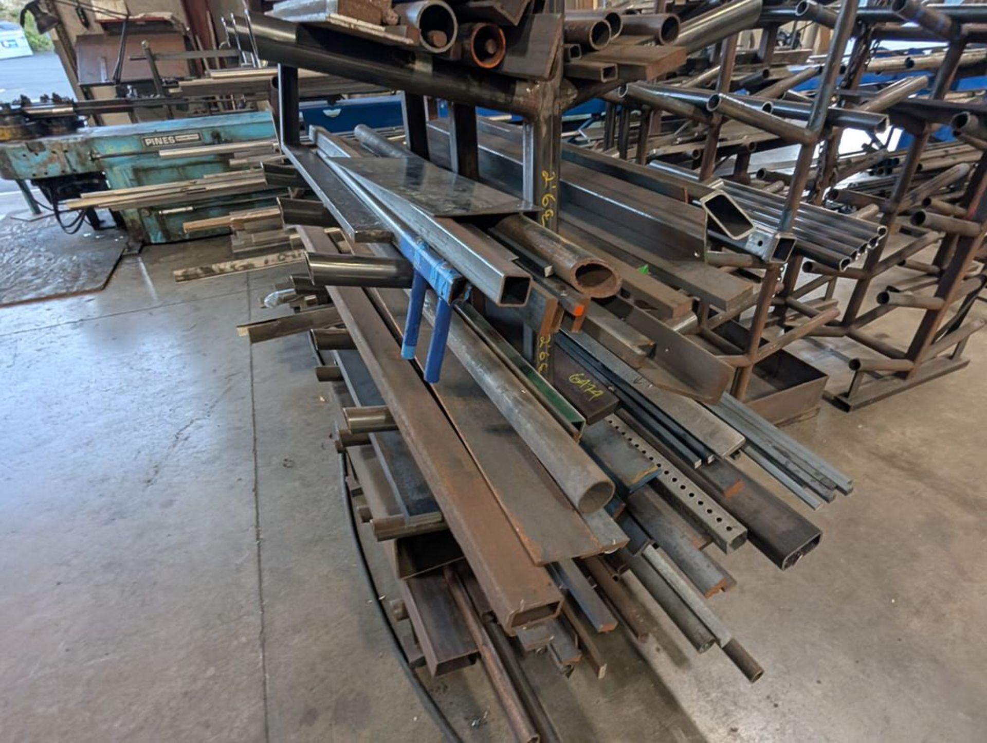 Pipe Rack Incomplete Grating (7) Racks Of Work In Process Matl. W/ Grating 3.0#