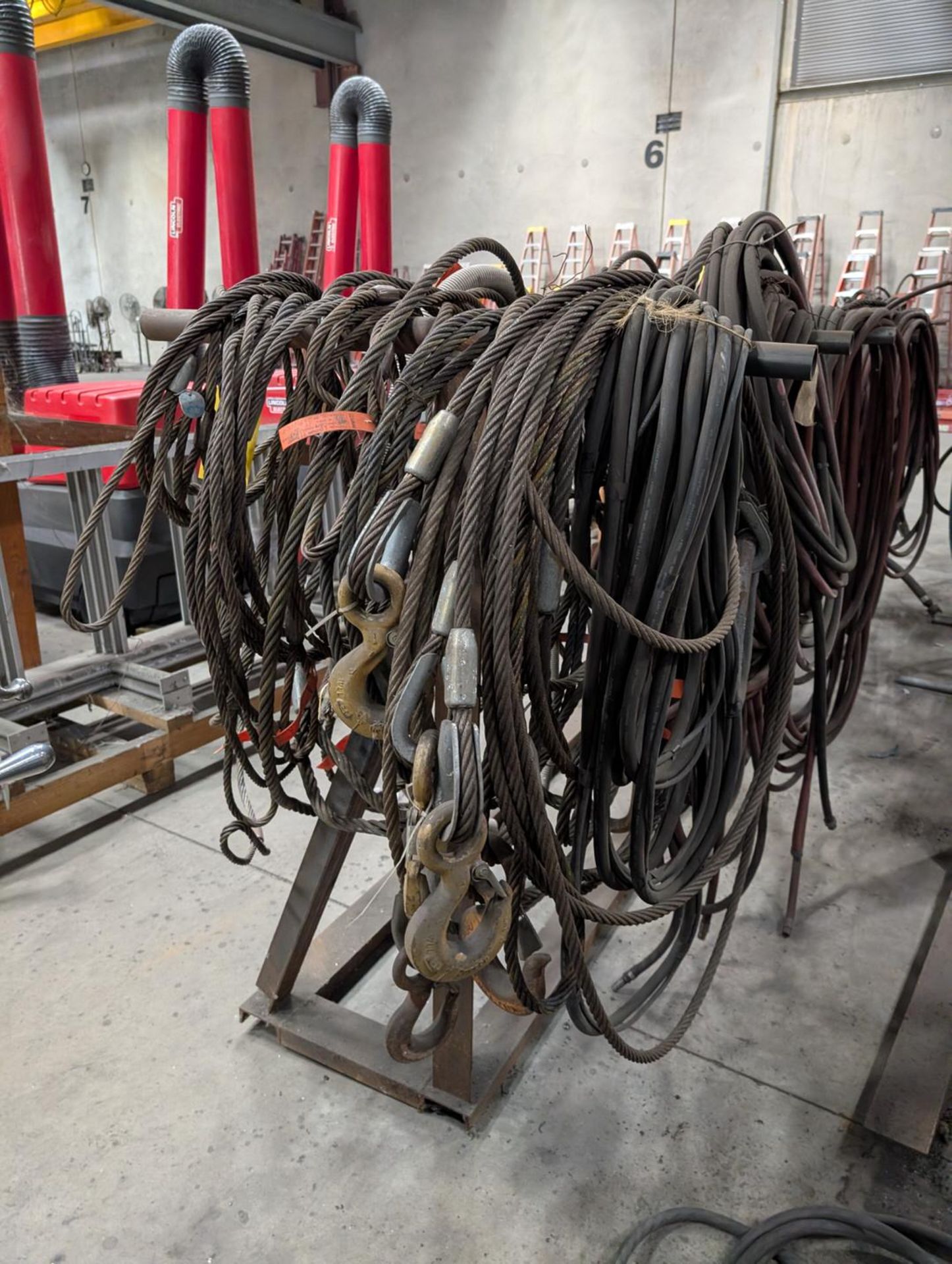 Assorted Stl Lifting Ropes W/ Shackles