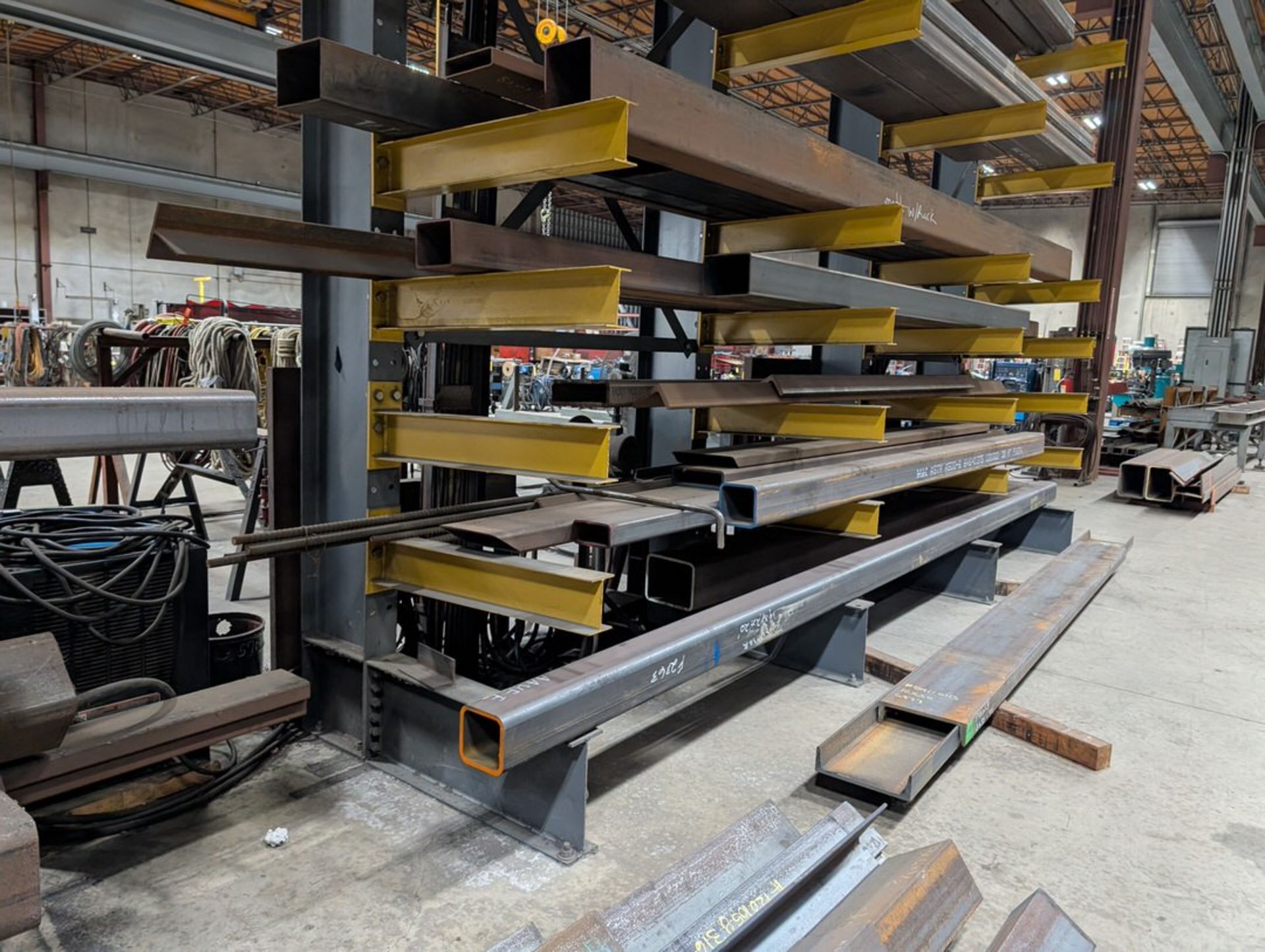 Assorted Raw Material W/ 4-Post Cantiliver Rack To Inlcude But Not ...