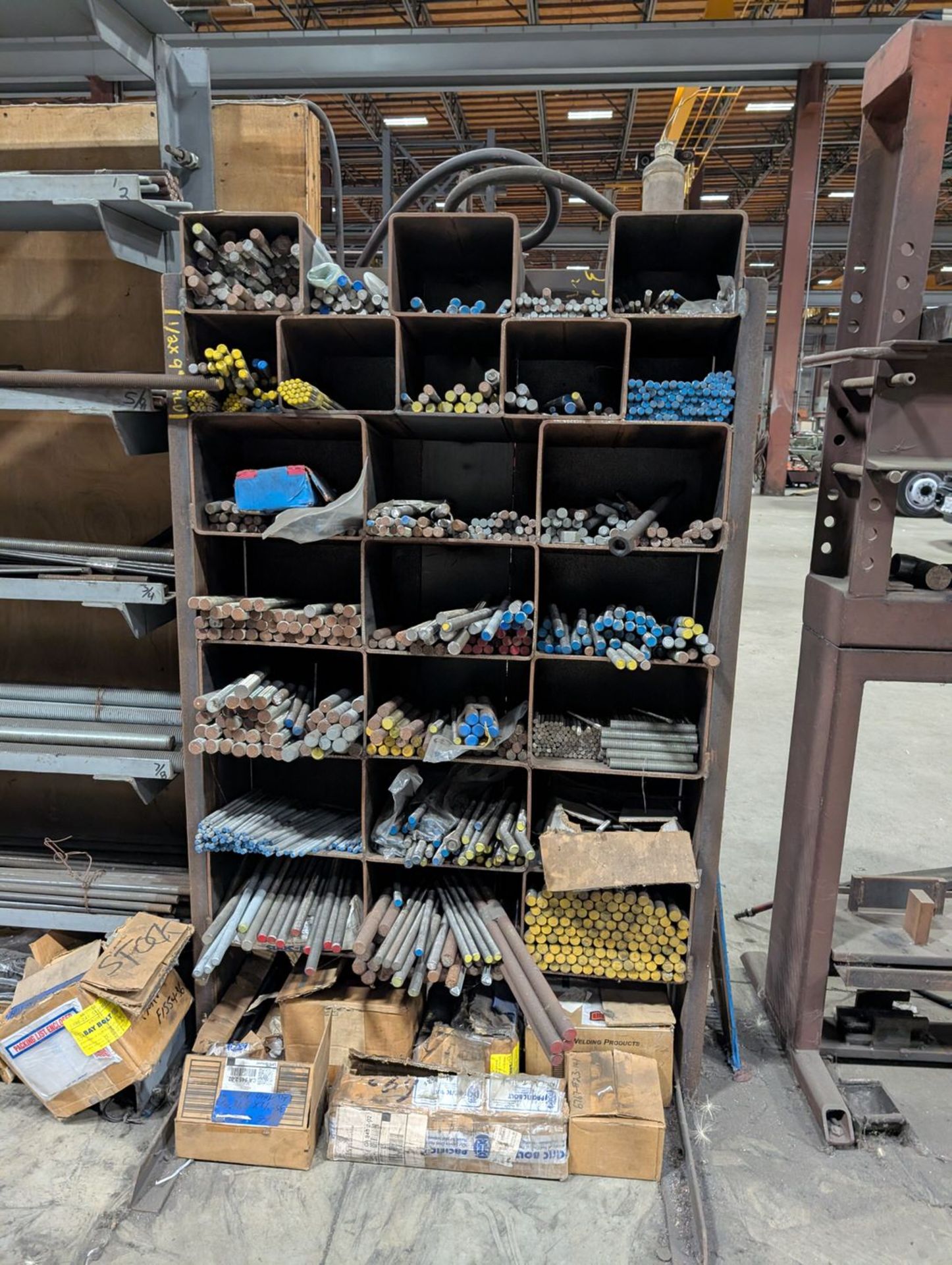 (2) Material Racks W/ Assorted Threaded Studs Dia. Range: Up To 1-1/4 ...