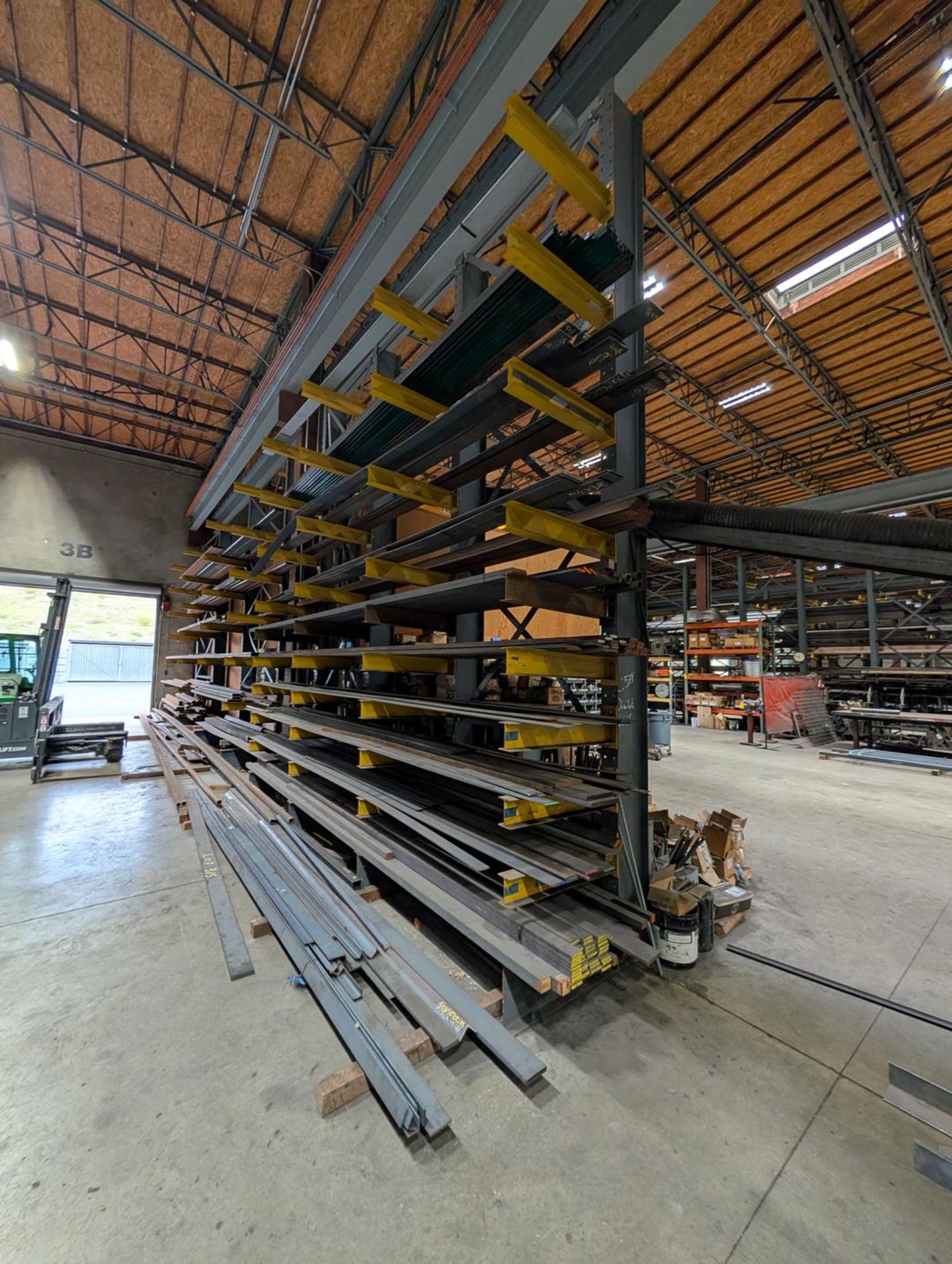 Assorted Raw Material W/ 4-Post Cantiliver Rack To Inlcude But Not ...