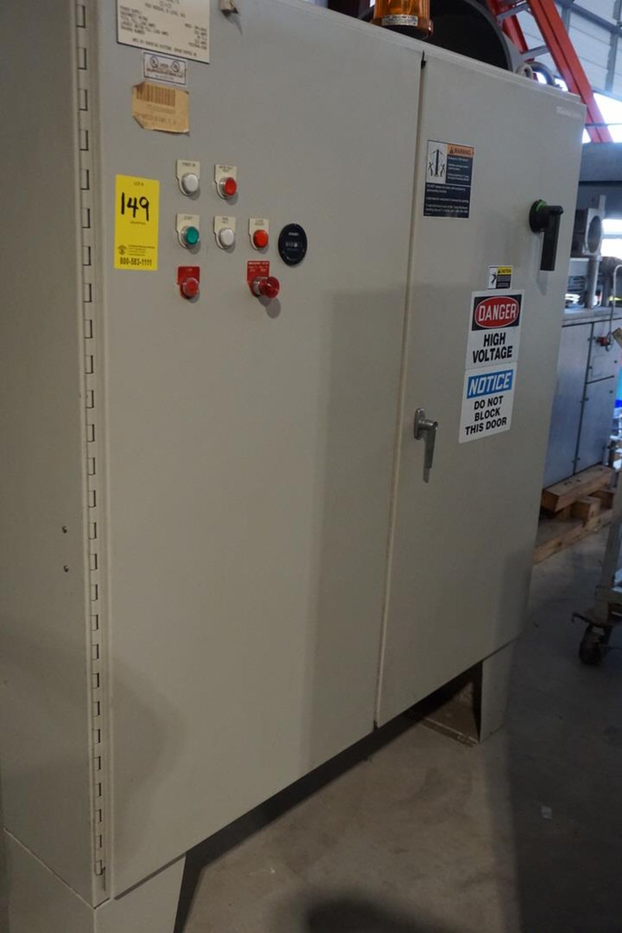 INDUSTRIAL HIGH VOLT CONTROL PANEL, 480V, 3PH, 13.5 AMPS