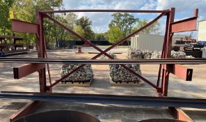 Material Rack, Canilever, 3 Level, 12'W x 8'D x 8'10"H, 4' Arm Length (Rack Only)