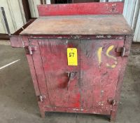 Steel Locking Cabinet W/Qty 50 Drill Bits, 3' W x 3.5' H