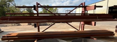 Material Rack, Canilever, 3 Level, 12'W x 8'D x 8'10"H, 4' Arm Length, (Rack Only)