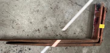 (2) Forklift Forks, 6" W x 33" Drop x 6' L