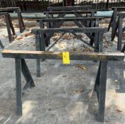 (5) Angle Iron Saw Horse, 58" W x 32" H