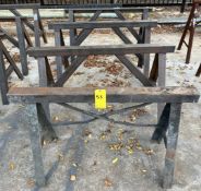 (4) Angle Iron Saw Horse, 58" W x 32" H