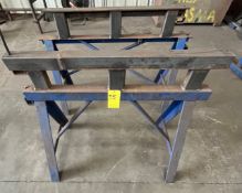 (2) Angle Iron Material Stands, 4'W x 3.5' H