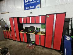 NEW AGE METAL GARAGE CABINET SET W/2 COUNTER TOPS