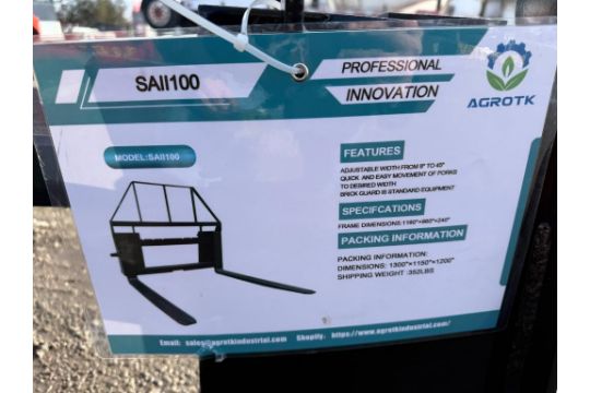 SAII 48" Skid Steer Forks - Image 7 of 7