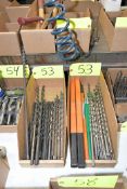Lot - Long Drills in (2) Boxes (Located at Pattern Shop)