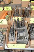 Lot - (3) Drill Sets, (2) Counterbore Sets and (2) Countersink Sets with Stands in (2) Boxes (