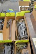 Lot - 18" Pipe Wrench and Combination Wrenches in (2) Boxes (Located at Pattern Shop)
