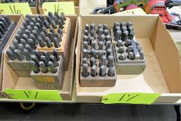 Lot - 5/16", 3/8" and 1/2" Steel Letter and Number Stamp Sets in (2) Boxes (Located at Pattern