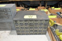 28-Drawer Plastic Bin Organizer Cabinet with Drills (Located at Pattern Shop)