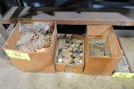 Lot - Setup Blocks, Parts and Leather Material in (3) Case Boxes and (1) Tray (Located at Pattern