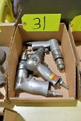 Lot - (2) 3/8" Pneumatic Drills and (1) Central Pneumatic Model 571 5" Pneumatic Sander Drill in (1)
