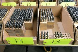 Lot - 1/8" Steel Letter and Number Stamp Sets in (2) Boxes (Located at Pattern Shop)