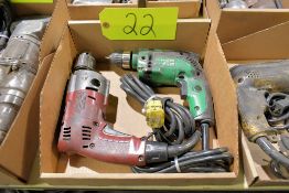 Milwaukee Cat No. 0234-1 1/2" Magnum Holeshooter Electric Drill with Hitachi Model D-10VH 3/8"