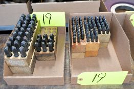 Lot - 3/8" and 5/32" Steel Letter and Number Stamp Sets in (2) Boxes