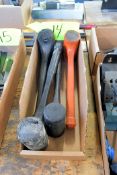 Lot - Rubber Mallets and Pry Bars in (2) Boxes