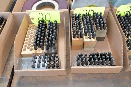 Lot - 1/4" and 3/16" Steel Letter and Number Stamp Sets in (2) Boxes
