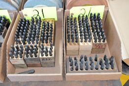Lot - 1/8" and 3/16" Steel Letter and Number Stamp Sets with (1) 1/16" Steel Letter Stamp Set in (2)