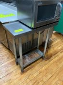Small stainless table 30"x15"x35", microwave not included