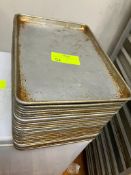 Lot of 27 half-size aluminum sheet pans