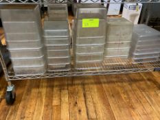 Lot of misc. Cambro plastic containers - shelving included
