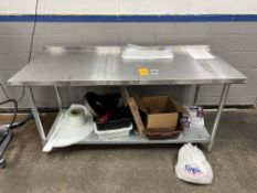 Andrews HN-WT30_2GB_2 (2) SS Tables (2) 72 x 29 x 35 in., Backsplash, Galvanized Undershelf