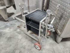 GW Kent / Letina Inox Model VF430S Stainless Steel Plate and Frame Filter Press, 19 In. x 21.5 In.