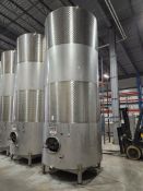 125bbl (3,875 Gallon) Santa Rosa Stainless Steel Stainless Steel Beverage Tank Jacketed, Top Mounted