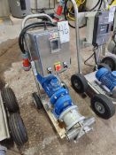 Portable Pump Cart Stainless Steel Pump, On Wheels, No Manufacturer Plate, 2.2 kW Electric Motor