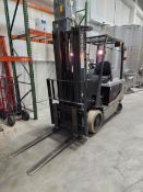 6,660 Lbs. Maximum Capacity Nissan Forklift CPG1B2L35S 47 In. Side Shifting Forks, Runs and