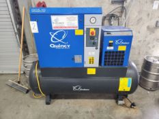 Quincy Air Compressor QGS-10 D CSA/UL Mounted on Horizontal Tank with C55 A3 5005 Air Dryer,