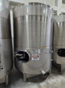1,500 Gallon Maximum Capacity Mueller Stainless Steel Beverage Tank DF Jacketed, Top Mounted