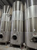 125bbl (3,875 Gallon) Santa Rosa Stainless Steel Stainless Steel Beverage Tank Jacketed, Top Mounted