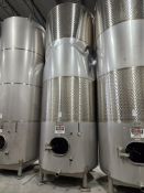 125bbl (3,875 Gallon) Stainless Steel Beverage Tank No Manufacturer Plate, Jacketed, Top Mounted