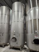 125bbl (3,875 Gallon) Santa Rosa Stainless Steel Stainless Steel Beverage Tank Top Mounted Overflow,