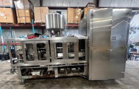 Evergreen CQ11 Filler, S/N 7098, Fills Quarts and Pints, Aprox. 16' Long x 6" Wide x 7'11" Tall, Was