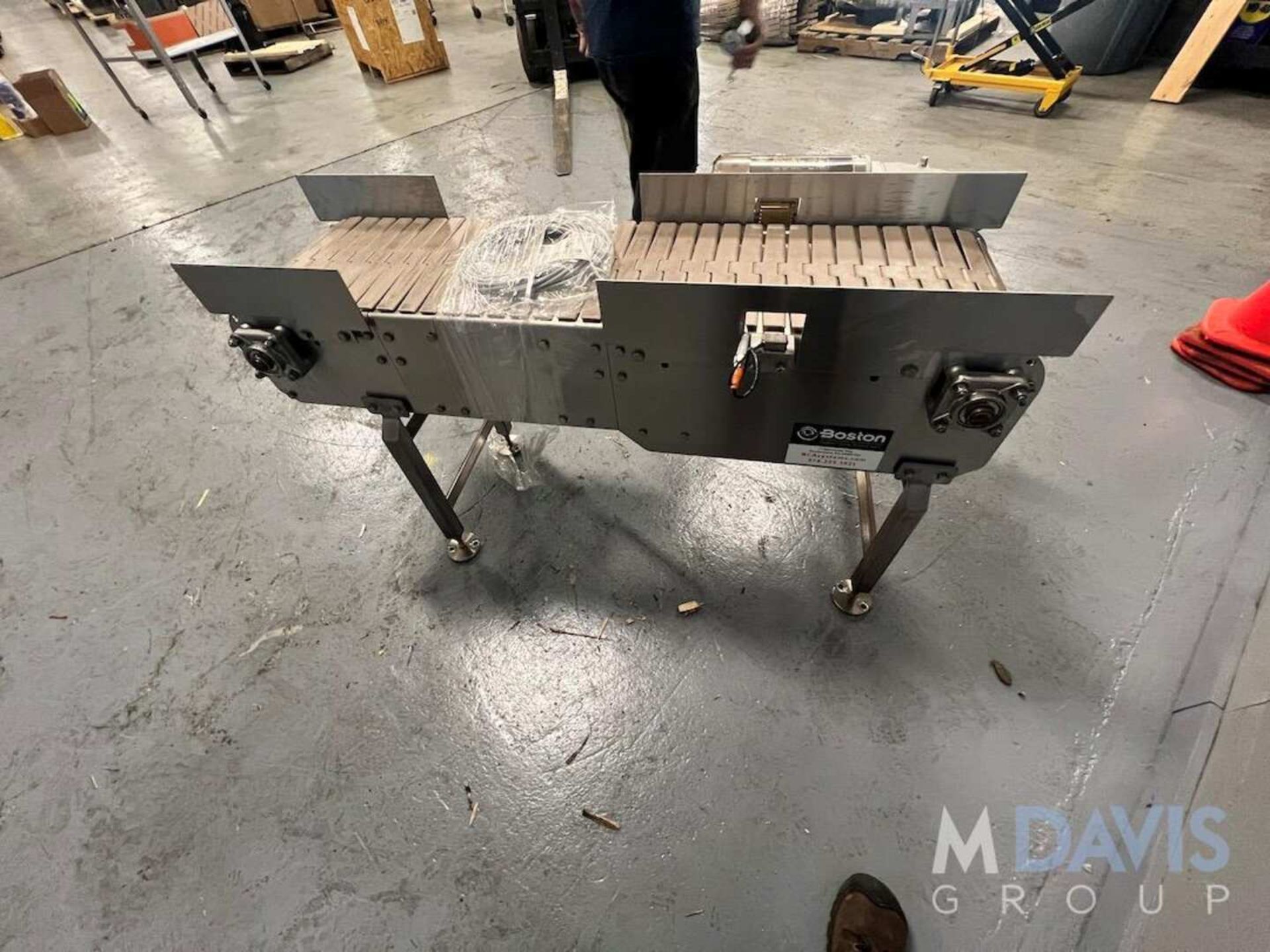 BOSTON CONVEYOR AND AUTOMATION CONVEYOR, APPROX. 50 IN. L X 13 IN. W, WITH WESTINGHOUSE TECO ALL S/S - Image 7 of 9