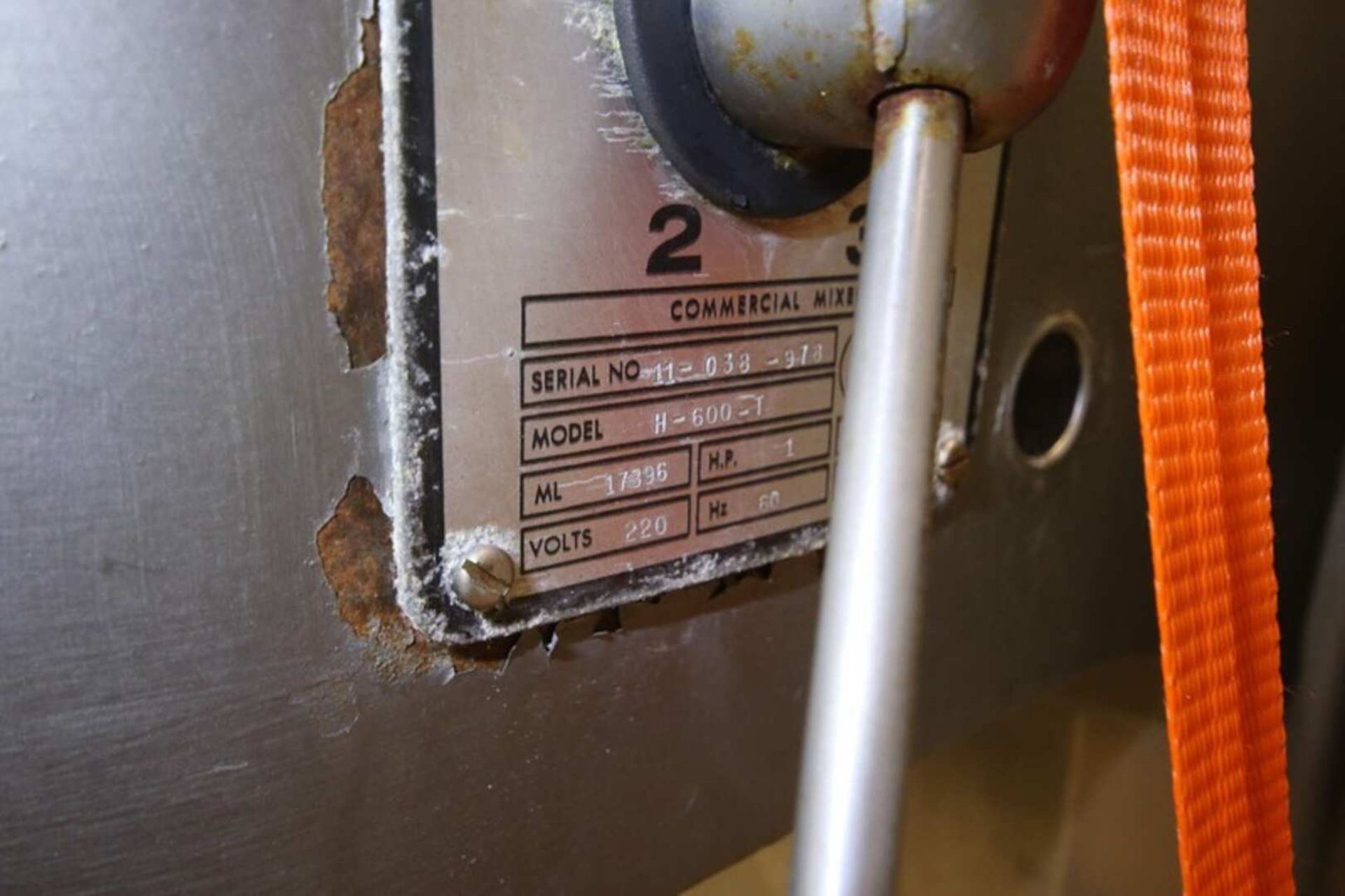 Hobart Dough Mixer, Model H-600-T, SN 11-038-978, - Image 4 of 7