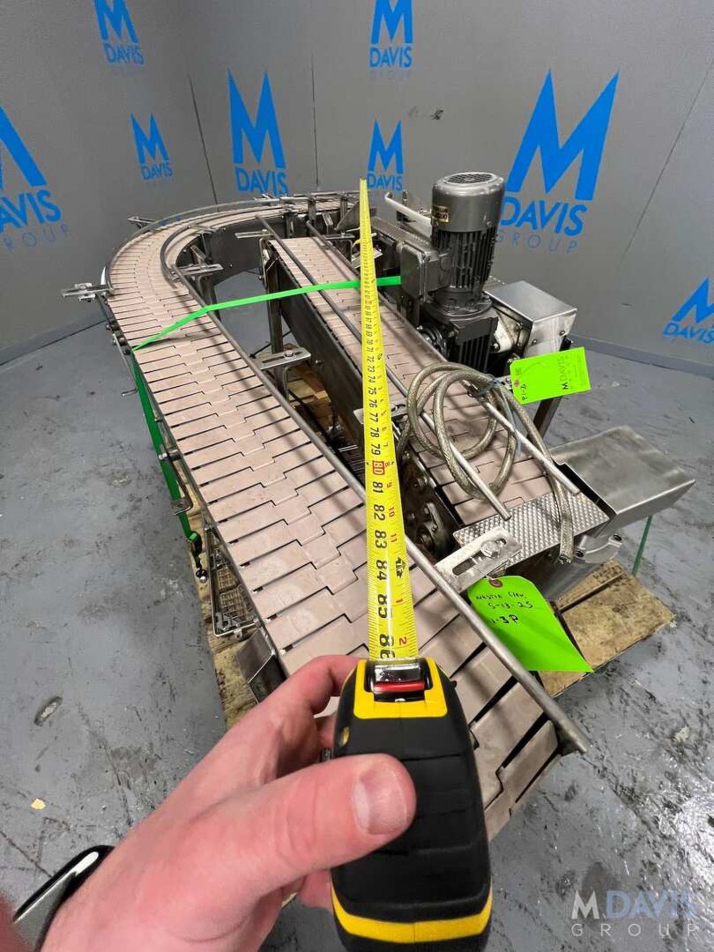 (3) SECTIONS OF CONVEYOR (2) STRAIGHT AND (1) 90 DEGREE, 90 DEGREE APPROX. 90 IN. LX 8 IN. W, STRAI - Image 24 of 25