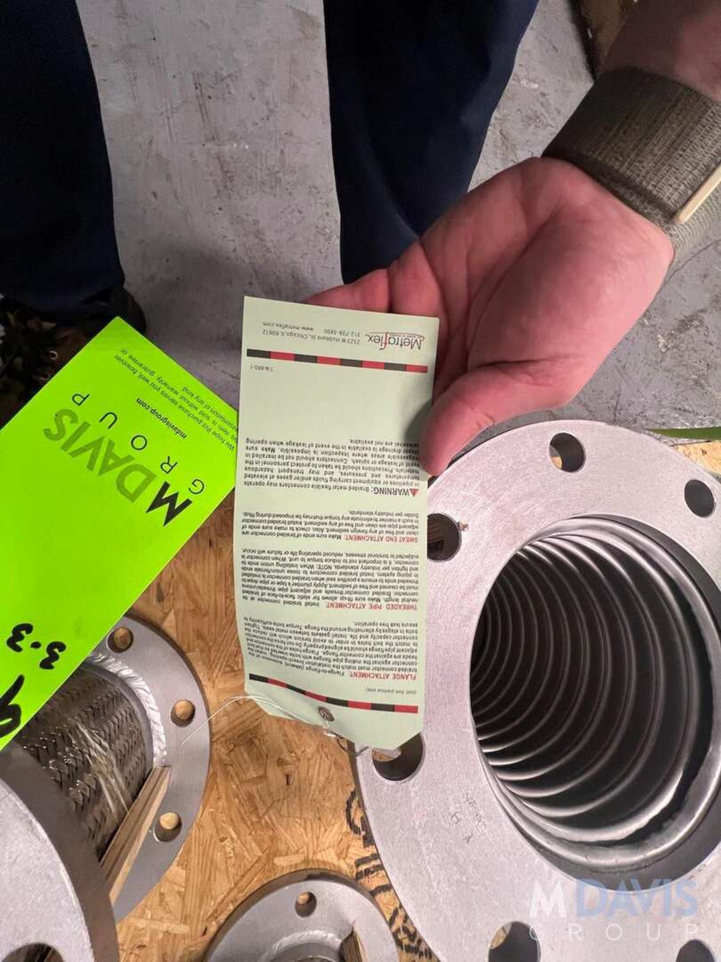 (3) NEW METRAFLEX FLANGED FLEXIBLE METAL HOSE AND PUMP CONNECTOR WITH CORRUGATED HOSE AND BRAID (IN - Image 3 of 7