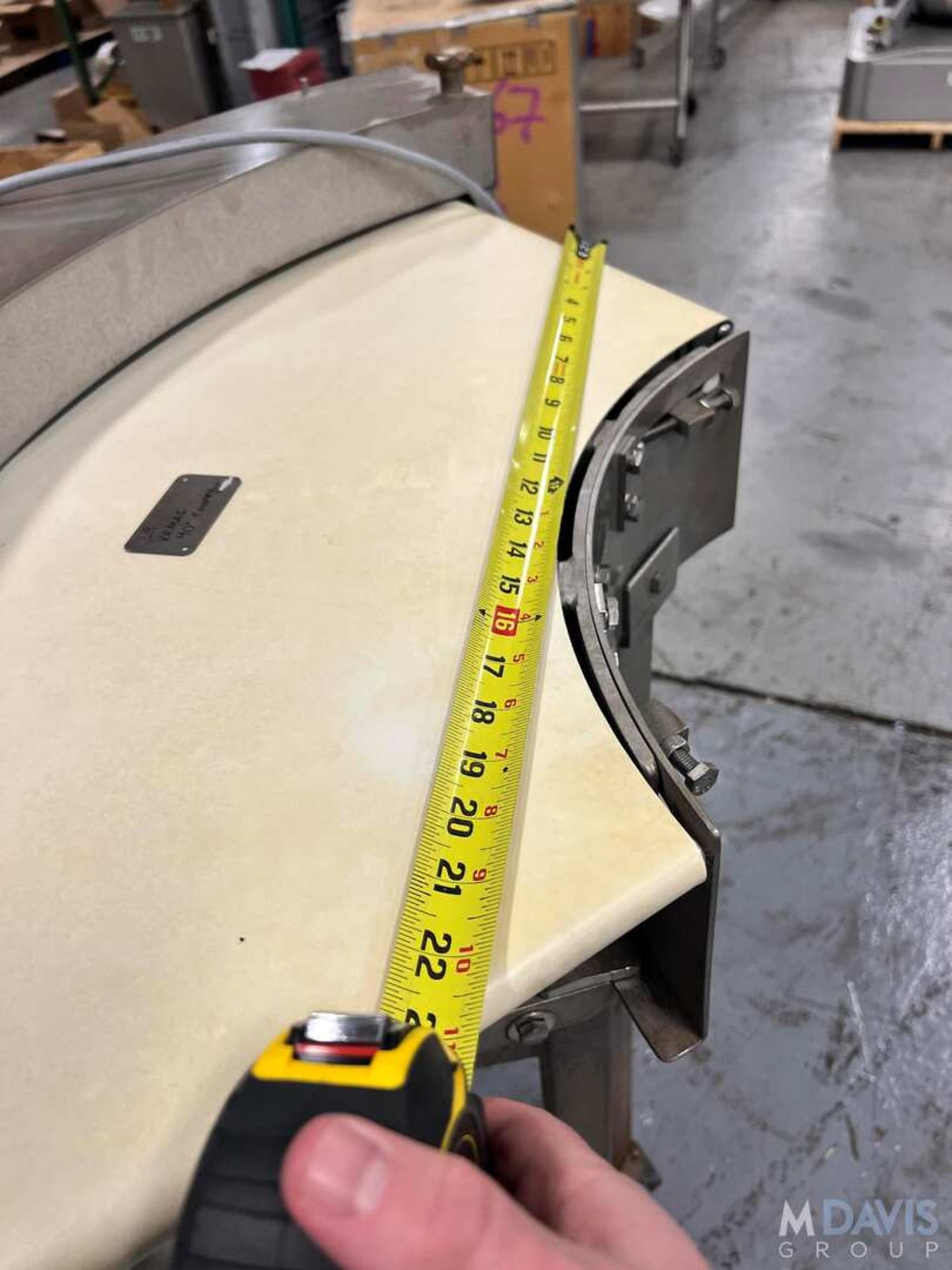 2019 REISER VEMAG 90 DEGREE CONVEYOR BELT, MODEL 712, S/N 7120255, APPROX. 23 IN. L X 12 IN. W BELT, - Image 9 of 9