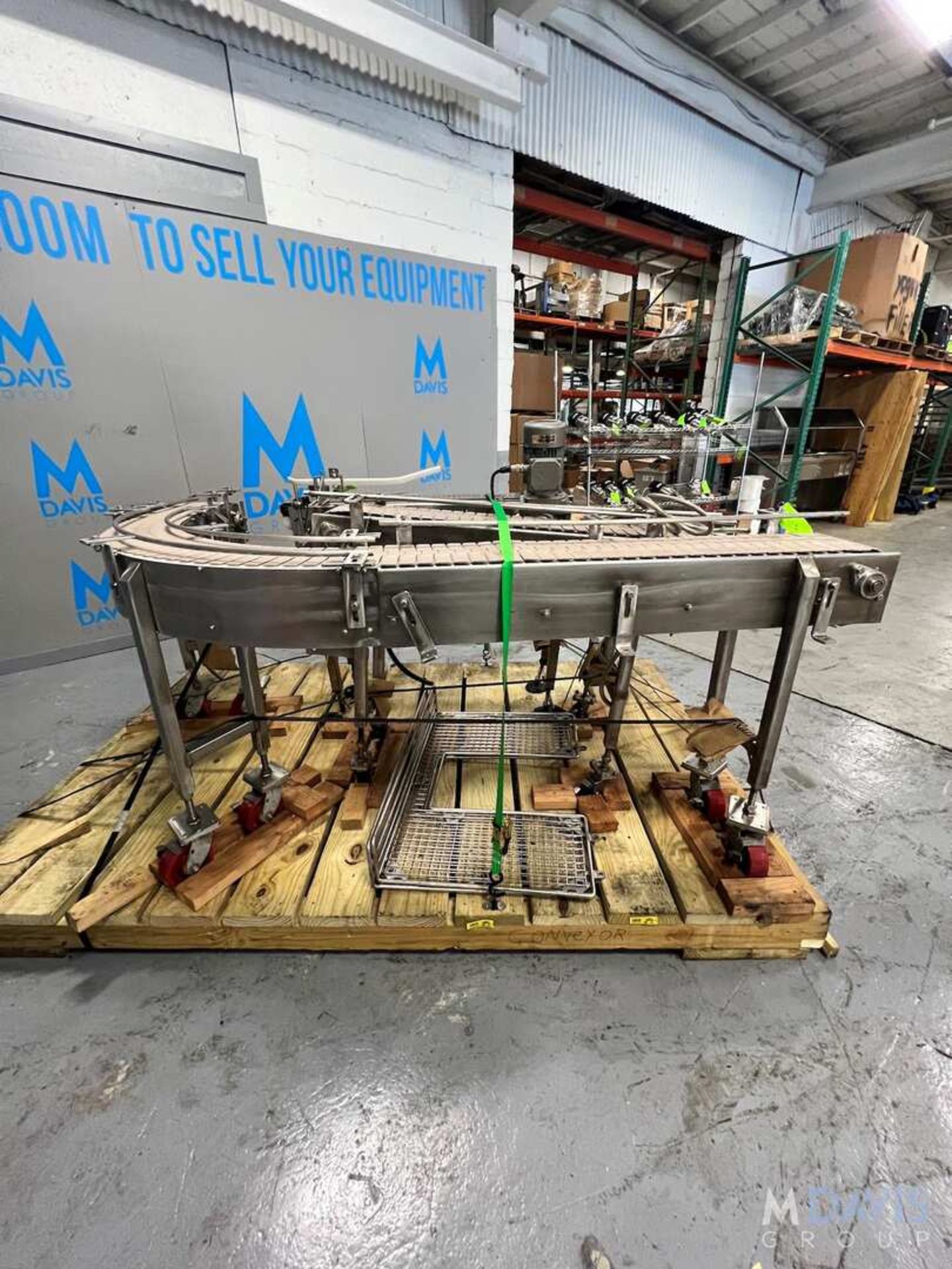 (3) SECTIONS OF CONVEYOR (2) STRAIGHT AND (1) 90 DEGREE, 90 DEGREE APPROX. 90 IN. LX 8 IN. W, STRAI - Image 21 of 25