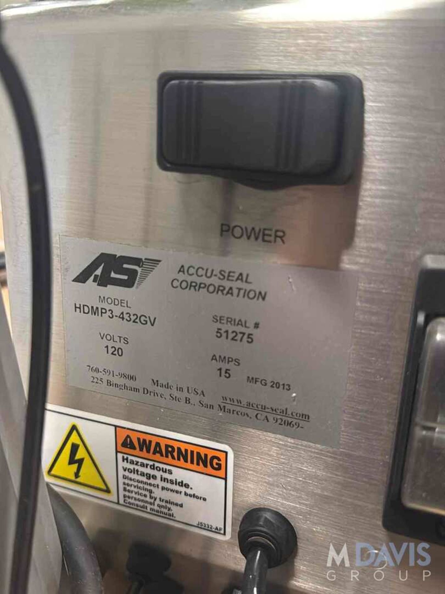 ACCU-SEAL S/S BAG SEALER HEAD - Image 7 of 7